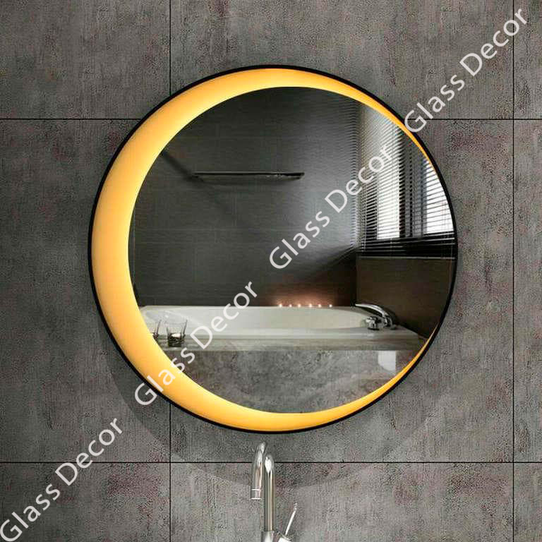 Круглое зеркало с подсветкой Айрон Мун